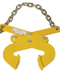 Low Profile Double Scissor Pallet Puller, Workhorse Steel Construction, 5000 Lb Capacity, Self Cleaning Head, yellow finish