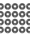 Twenty Pack Three Quarter Inch Malleable Cast Iron Pipe Flange Set For Threaded Black Pipes And Fittings, DIY Steampunk Industrial Style