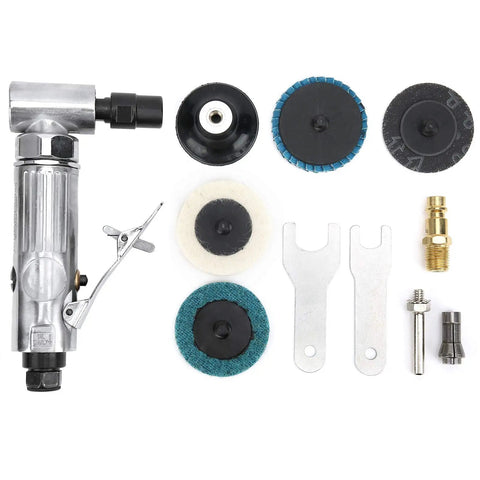 Kickass Pneumatic Die Grinder With 90 Degree Angle Head For Hella Smooth Metal And Wood Deburring Air Powered Rotary Tool parts and accessories layout