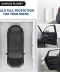 WP01 Garage Wall Protector For Cars And SUVs No Tools Needed Door Guard Shield Heavy Duty EVA Foam Fiberglass Backing White 2 Pack Installed