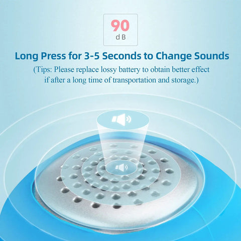 Electric Bike Bell With 90dB Alert And 3 Sound Modes Waterproof Black Finish Easy To Install For Daily Commutes Durable Bicycle Horn For E Bikes Loud Yet Clear Warning For Safer Rides close-up 90dB sound mode graphic