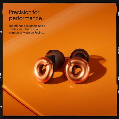 Adjustable Ear Plugs With Three Noise Reduction Modes Quiet Engage Experience For Focus Travel Festivals And Socializing 20 To 26 dB Noise Reduction All Day Comfort And Travel Ready Convenience in orange with black ear tips