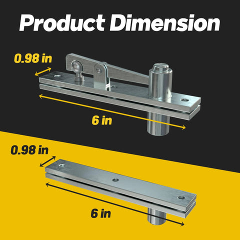 Pivot Hinge for Doors and Cabinets With 360 Degree Stainless Steel Shaft Smooth Silent Movement