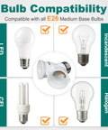 Image showing bulb compatibility with Two Pack 2 In 1 E26 Socket Splitter Adapter Y Shape Lamp Holder Converter.