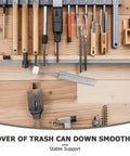 Soft Close Trash Can Dampers Six Pack For Kitchen Bins displayed in tool workshop with hydraulic piston shown