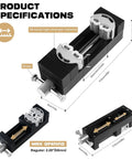 Dimensions and features of Mini Smart Fractal Drill Press Vise With Dual Jaw Design For Any Shape, Self Adjusting Workholding