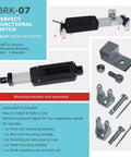 Rock Solid Iron Steel Mounting Bracket Set BRK 07 For Micro Linear Actuator Compatible With PA 07 Actuator Durable Iron Construction Lightweight Bracket Design For Secure Mounting And Easy Installation, PA-07 bracket set