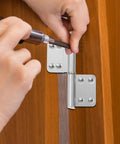Person installing 4 Pack Aluminum Lift Off Hinges Heavy Duty Indoor Flag Hinges Detachable Cabinet Doors Replacement durable aluminum