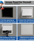Installation method for Heavy Duty 12X15 Inch Aluminum Access Panel For Drywall Walls step-by-step guide.