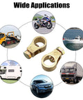 Two Pairs Pure Copper Battery Terminal Clips For Cars With Washers And Gaskets Positive And Negative Top Post Cable Connectors