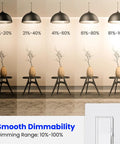 A19 LED Light Bulb 60W Equivalent Dimmable 800 Lumens 3000K Warm White E26 Medium Base UL Listed Damp Rated 4 Pack CRI 90 shown