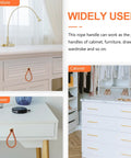Old School Vintage Rope Cabinet Pull Handle Gold Tone for Small Drawers and Doors shown on furniture, cabinet, and drawer