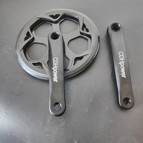 Ride-Ready Bike Crankset With 48T 52T Chainring And Chain Cover, 170mm Aluminum Alloy Arm, fits 6/7/8 Speed bicycles