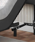 Built Tough Adjustable Headboard Brackets 2 Pack Expandable Steel Bed Frame Hardware Kit Fits Twin Full Queen King Beds, wall support detail.
