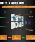 Game Changing Soundproof Wall Art Panels Hella Effective Acoustic Padding For Recording Studio Office Or Home Decor Eight Pack 48 By 32 Inches Noise Absorbing Tiles visual showing noise reduction principles.