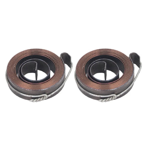 Drill Press Return Spring Quill Feed Coil Spring Two Pack Beefy Heavy Duty Chrome Plated Spring Steel 37mm OD, side view