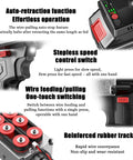Hot New Electrician Wire Tugger With 90 Degree Bends, Smart Pulling Tool For Running Cables Through Walls Fast, features auto-retraction and speed controls.