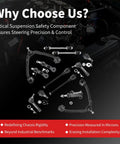 Front Upper Control Arm With Ball Joint K80942 For GMC Sierra 1500 99-06 4WD AWD Yukon 99-06 And Yukon XL 00-06 Plus 2 Sway Bar Links And 4 Tie Rods In A 13Pc Suspension Kit front suspension parts layout