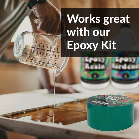 Pouring resin using Resin Tape For Epoxy Molding And Mold Release No Mess Easy Peel UV Resistant Thermal Adhesive Micro Pour Form
