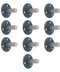 One Inch Square Steel Dummy Door Knob Spindle Pack Of 10 With Mounting Hardware And Backplates For Surface Mount Dummy Knobs