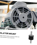 Vibration Isolator Mounts With Studs For Fitness Equipment Air Conditioning And Compressors Quiet Shock Absorbers For Stable Operation And Reduced Noise No Fuss Setup Easy Installation Heavy Duty Design, black rubber stud mount for motor