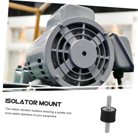 Vibration Isolator Mounts With Studs For Fitness Equipment Air Conditioning And Compressors Quiet Shock Absorbers For Stable Operation And Reduced Noise No Fuss Setup Easy Installation Heavy Duty Design, black rubber stud mount for motor