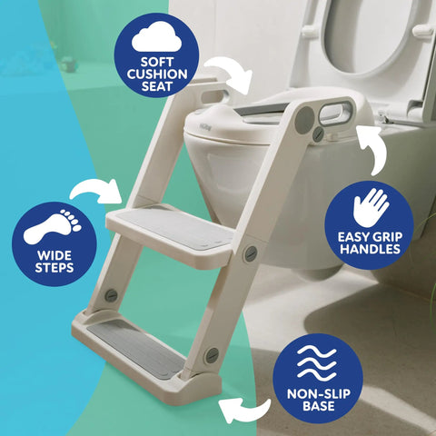 Toddler Step Ladder Potty Seat Folds Flat For Easy Storage Smooth Potty Training Game Changer Two In One Convenience Piece Totally Kid Approved And Built Solid For Stress Free Routines All Around