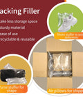 Space Saving Inflatable Air Pillows For Shipping And Packing, 4.72 X 7.87 Inch Air Bags shown as box fillers and shoe stuffers