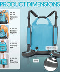 Waterproof Dry Bag Roll Top Backpack 5L To 55L With Waterproof Phone Case, blue backpack style with reflective straps shown