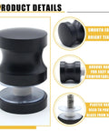 Straight Up Built Tough Black Shower Glass Door Handles 2 Pack Stainless Steel One Sided Bathroom Hardware With Comfy Smooth Grip And Rust Proof Heavy Duty Finish That Stays Clean And Looks Fresh For Quick Upgrades, featuring a smooth black grip and protective gasket.