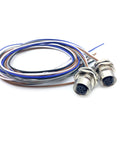 2Pcs 0.5 Meter M12 5 Pin A Coded Female Front Mount Connector Cable IP67 Waterproof UnShielded Straight Aviation Socket Sensor Receptacle 125V 4A Built To Last And Tough As Nails For Panel Mounting