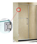Two Pack 90 Degree Frameless Shower Door Hinges Beefy Heavy Duty Stainless Steel Gate Clamps for 8 to 12 mm Glass Installed in Shower