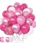 All In One Hot Pink Balloon Arch Garland Kit With 153 Latex Balloons In 18 Inch 12 Inch 10 Inch And 5 Inch Sizes Plus Metallic Confetti