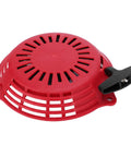 Durable PVC Manual Pull Start Assembly For Garden Tools And Industrial Equipment Tough Replacement Part For GCV160 Engine Pull Starter Easy Fit And Built To Last Performance red housing with black handle
