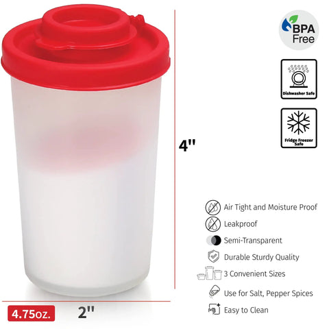 Moisture Proof Salt And Pepper Shaker Set For Camping Picnics Travel Outdoors Kitchen Lunch Boxes transparent shaker