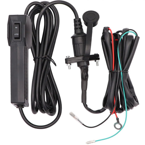 12V Winch Corded Hand Controller Remote Kit For ATV And UTV Winches Includes Corded Remote Wiring And Socket 14 Foot Cable