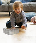 Slick Light Gray Plastic Miniature Fence Kit With Dead Simple Snap Together Design For Farm Diorama And Prison Model Builds A Top Notch Diy Playset That Snaps Right In Around Minis And Blocks For Rad Build Moments, child playing with fence