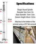 Slick Transparent Acrylic Balusters For Inside Stairs And Deck Railings featuring 85cm height and 5cm diameter round spindle.
