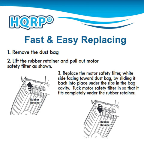 Instructions for replacing 4 Pack Foam Filters For Kenmore 86883 Canister Vacuum Cleaners showing steps with diagrams.