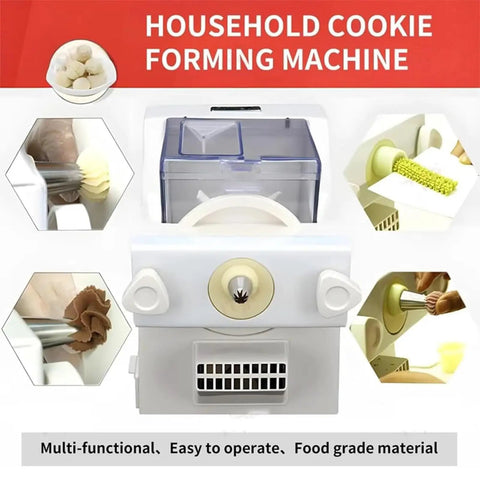 Automatic Cookie Press And Biscuit Maker, 180W Electric DIY Baking Tool With 8 Nozzles And 6 Cookie Patterns, Easy Clean, Food Grade