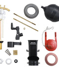 Toilet Conversion Kit For Old School Style One Piece Toilets In Tank Components Including Fill Valve, Flush Valve, Flapper And Gaskets
