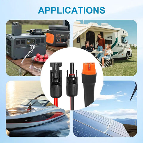 Applications of Heavy Duty 10 AWG Solar to XT60i Extension Cable for Portable Power Stations, RVs, and Boats. 