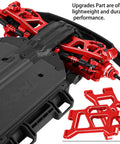 Beefed Up Rc Upgrade Parts Kit For Mini Rally Vxl Ford Rs200 And Mini Slash 4x4 Aluminum Suspension Arms Red