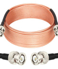 Beefy 25ft 50 Ohm BNC Male To BNC Male RG316 Low Loss Coax Cable For Antennas Scanners And Handheld Ham Radios With Solid Copper Core