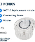 Shower Handle Replacement For Moen Posi Temp Tub Kit With Easy Install, Heavy Duty Single Lever Faucet Knob, Fits Moen 100710