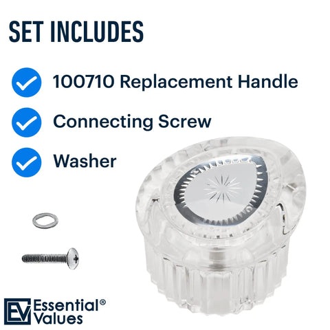 Shower Handle Replacement For Moen Posi Temp Tub Kit With Easy Install, Heavy Duty Single Lever Faucet Knob, Fits Moen 100710