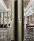 Two Sided Bronze Long Door Pulls For Front Entrance Built Tough Aluminum Push Bar Kit Flat Style 180cm installed