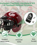 All In One Football Facemask Repair Kit With Clips And Hardware Quick Fix For Wire Masks Universal Fit For Youth And Adult Helmets