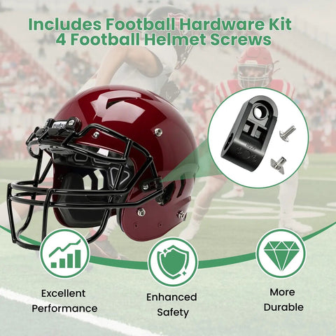 All In One Football Facemask Repair Kit With Clips And Hardware Quick Fix For Wire Masks Universal Fit For Youth And Adult Helmets