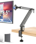Magnetic Portable Monitor Arm With 360 Degree Swivel Heavy Duty Aluminum Desk Clamp 75 By 75 VESA Support Fits 8.3 To 18.5 Inch Monitors